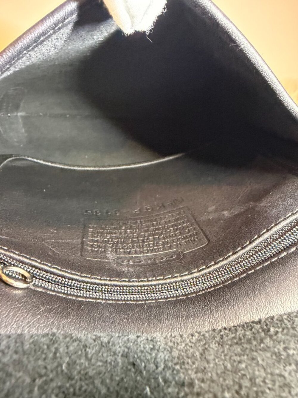 Vintage Coach Black Leather Hippie Flap Crossbody Bag 9135 - Picture 6 of 11